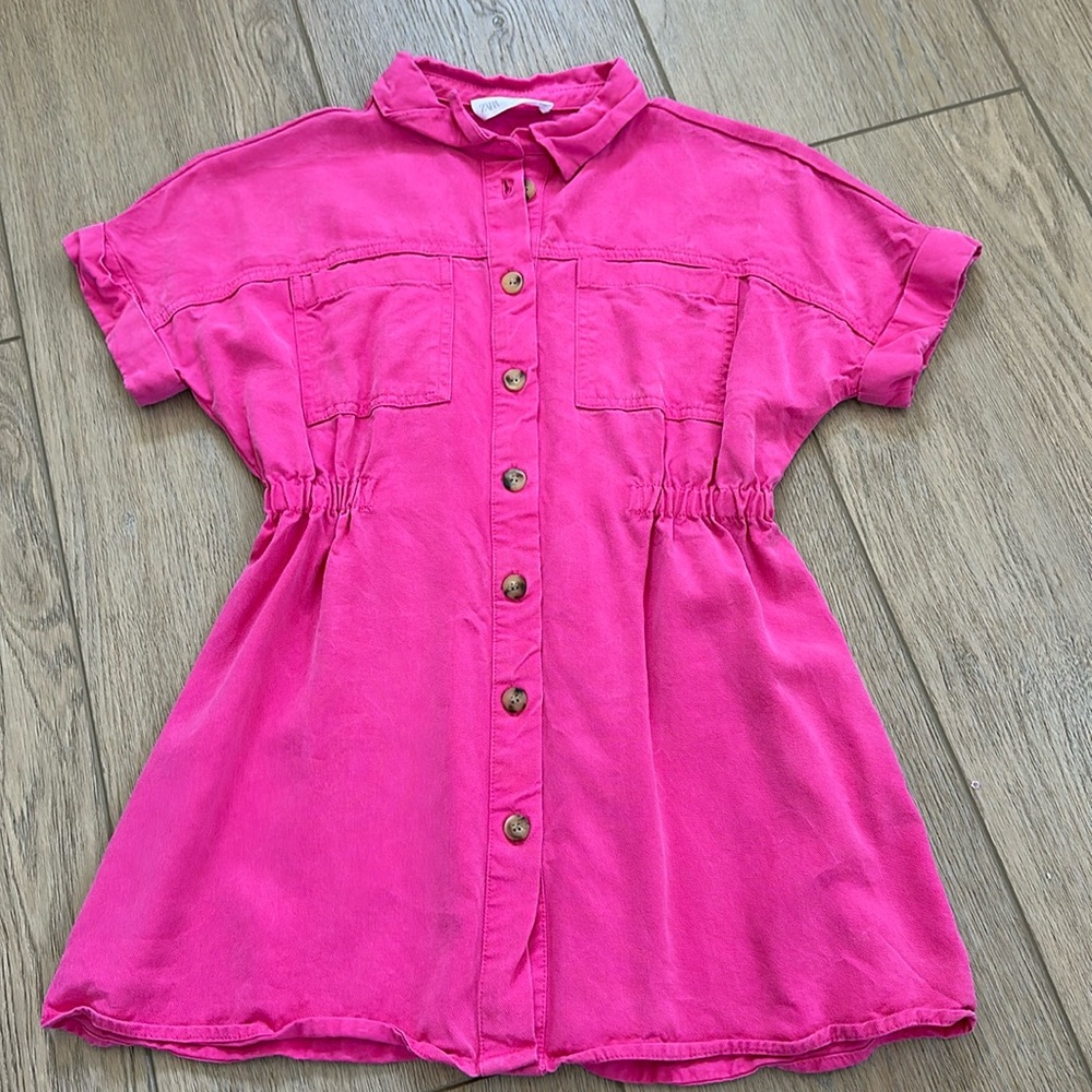 Zara Pink Short Sleeve Dress